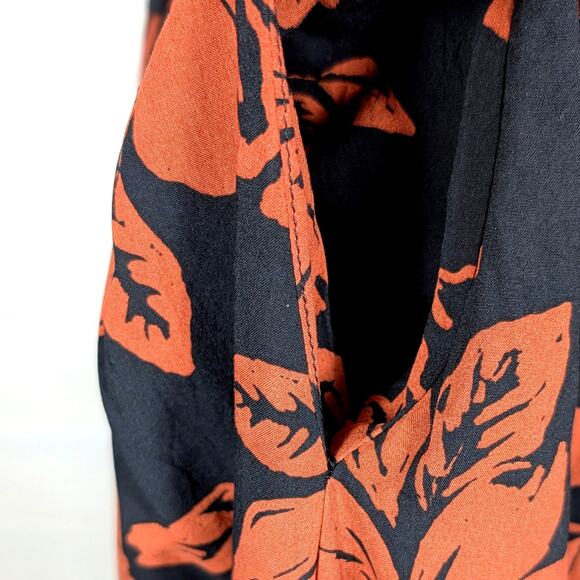 Free People The Perfect Sundress Small Floral Button Front Midi Boho Brown Black - Picture 7 of 14